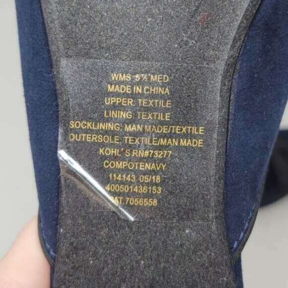 LC Lauren Conrad | Compote Slip On Bow Mules Shoes Navy Blue - Picture 4 of 10